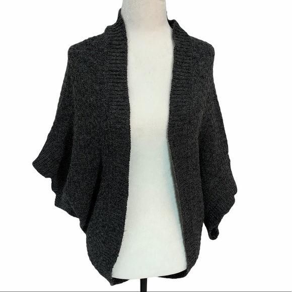 Revolution🌸drapey Sweater Cardigan Chunky Knit Black Sz M - Picture 1 of 7